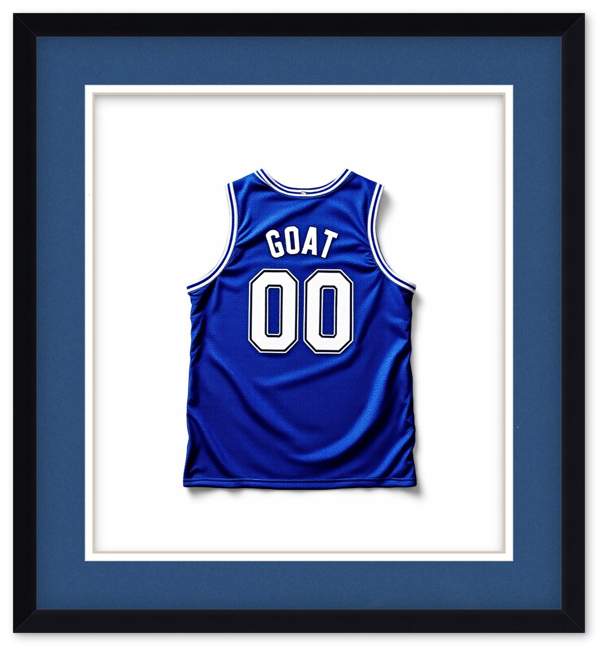 CustomPictureFrames.com Solid Wood Jersey Shadow Box Frame - Matte Black - Sizes 24x26 - Wall Display With Double Mat Made in the USA